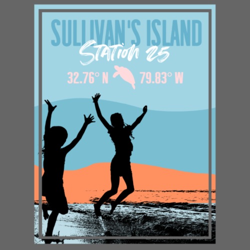 Charleston Life - Sullivan's Island. Station 25 - Throw Pillow Cover 17.5” x 17.5”