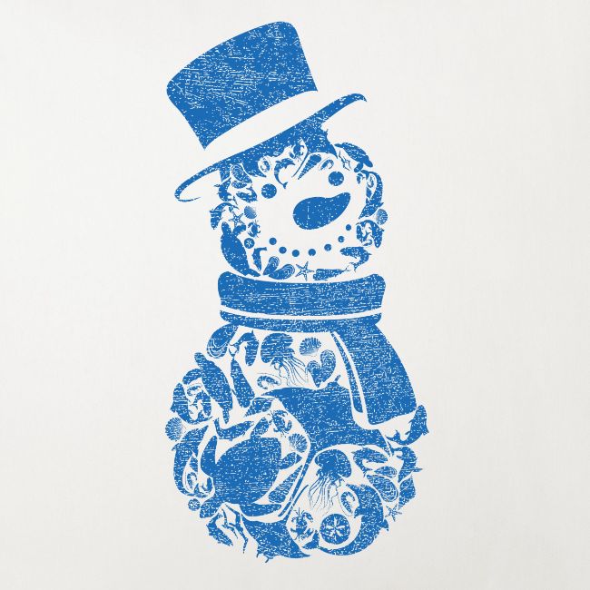Christmas Snowman - Blue | V