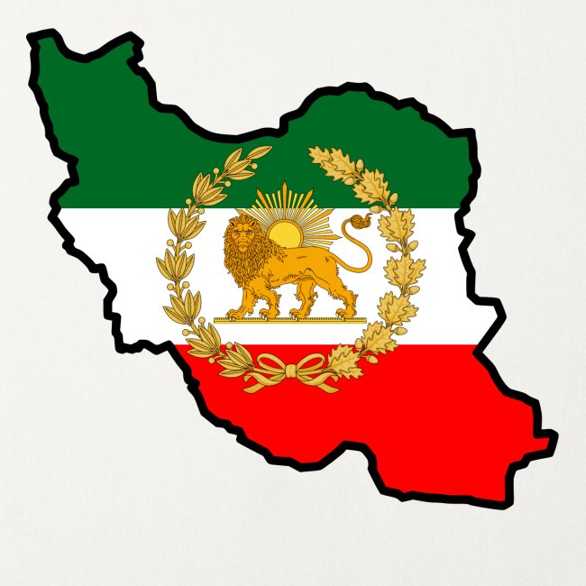 Iran Map Lion Sun 2