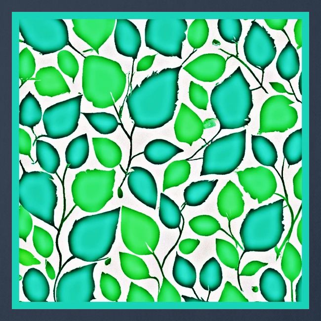 Vivid Elegance Leaves Mosaic Pattern