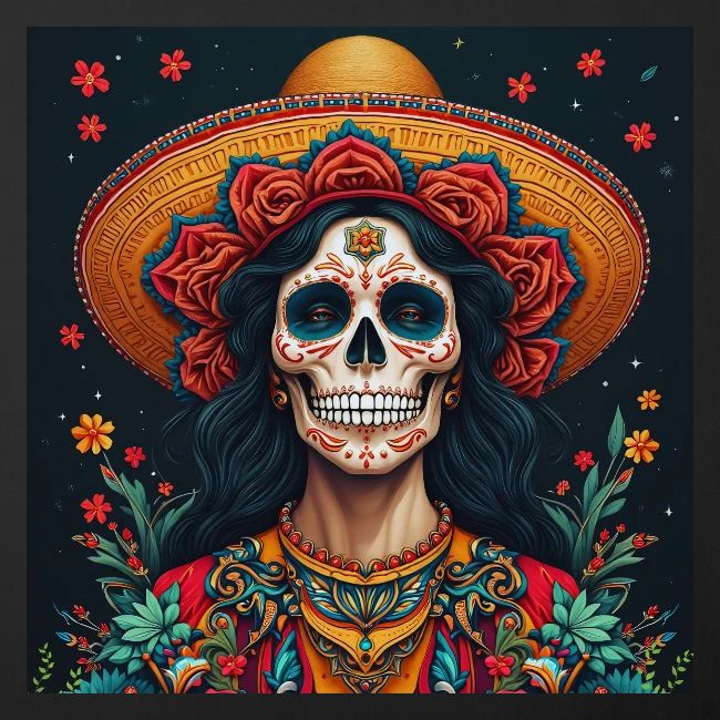 Charra Skull Art | Traditional Mexican Design
