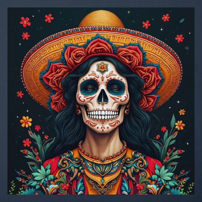 Charra Skull Art | Traditional Mexican Design