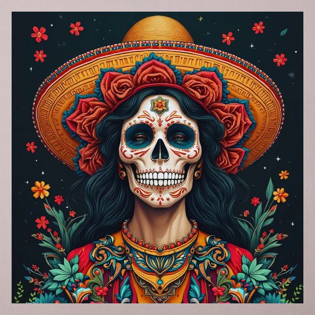 Charra Skull Art | Traditional Mexican Design