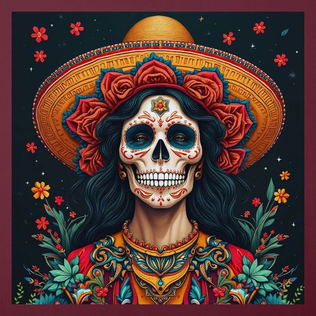 Charra Skull Art | Traditional Mexican Design