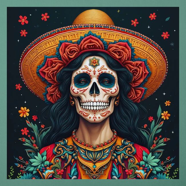 Charra Skull Art | Traditional Mexican Design
