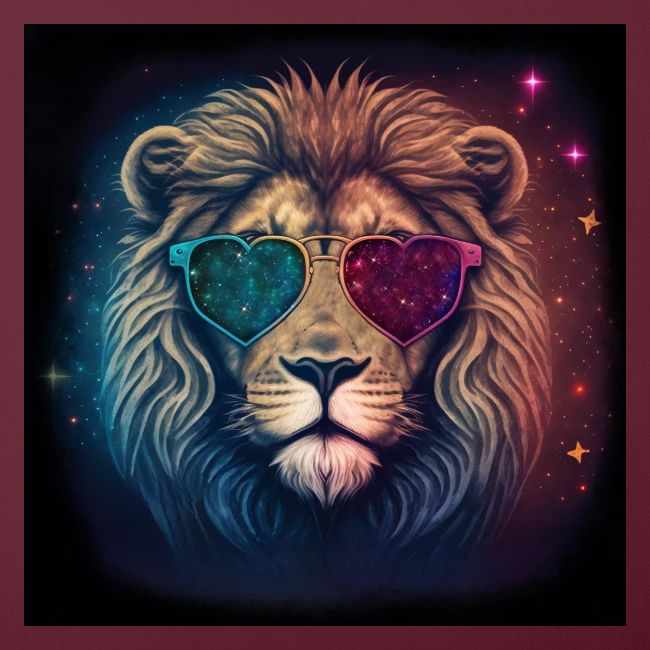 Jesus Lion of Judah wearing love glasses