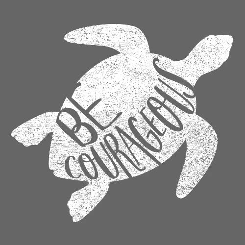 Be Courageous. White - Throw Pillow Cover 17.5” x 17.5”
