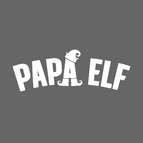Papa Elf in White - Throw Pillow Cover 17.5” x 17.5”