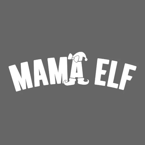 Mama Elf in White - Throw Pillow Cover 17.5” x 17.5”