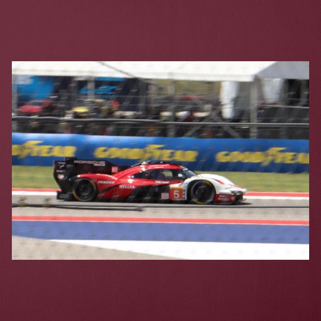 Racecar red black and white