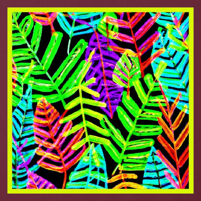 Glowing Leaf Pattern Design