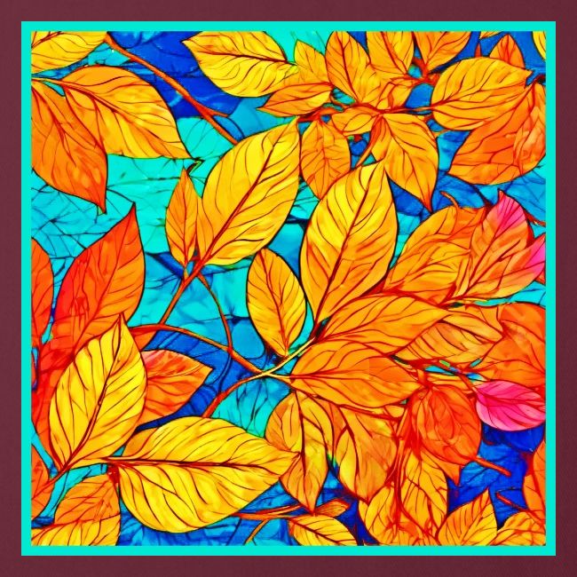 Golden Fall Foliage: Bright Leaves Painting