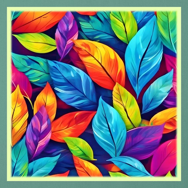 Colorful Foliage Pattern Artwork