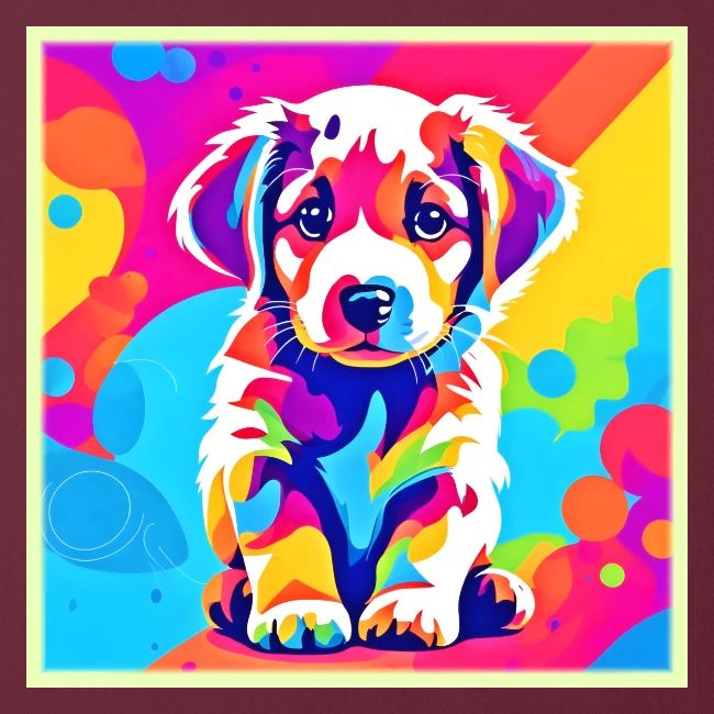 Vibrant Puppy Art
