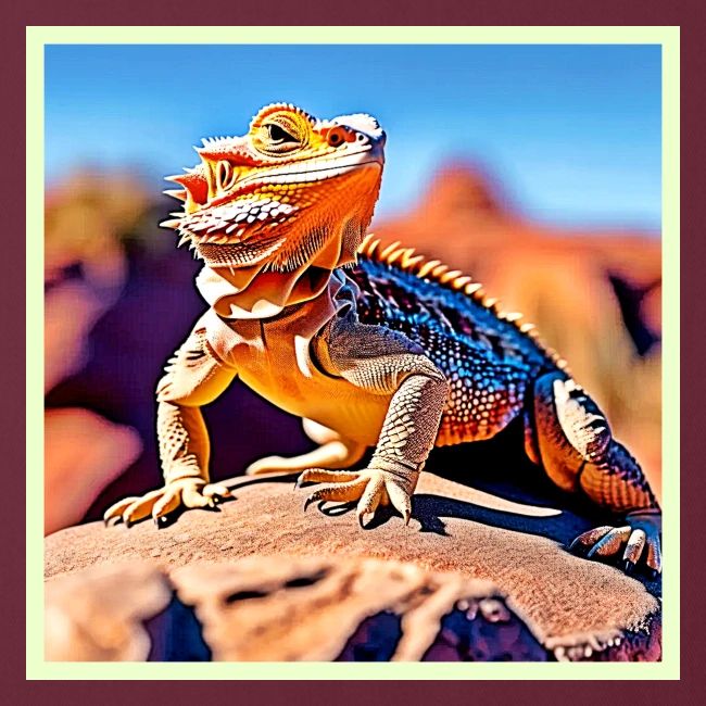 Desert Lizard Close-up Design