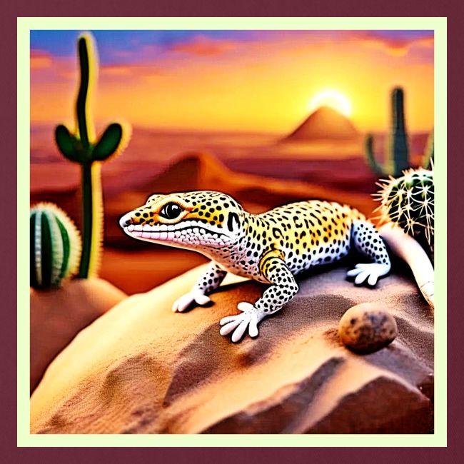 Beautiful Desert leopard Gecko Design