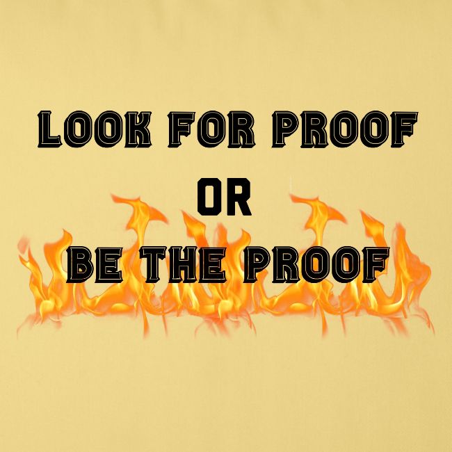 LOOK FOR PROOF OR BE THE PROOF - FIRE