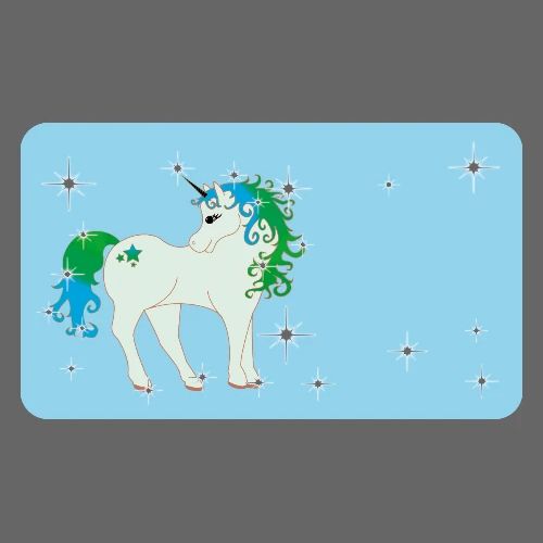 Fantasy unicorn - aqua blue - design for kids - Panoramic Mug