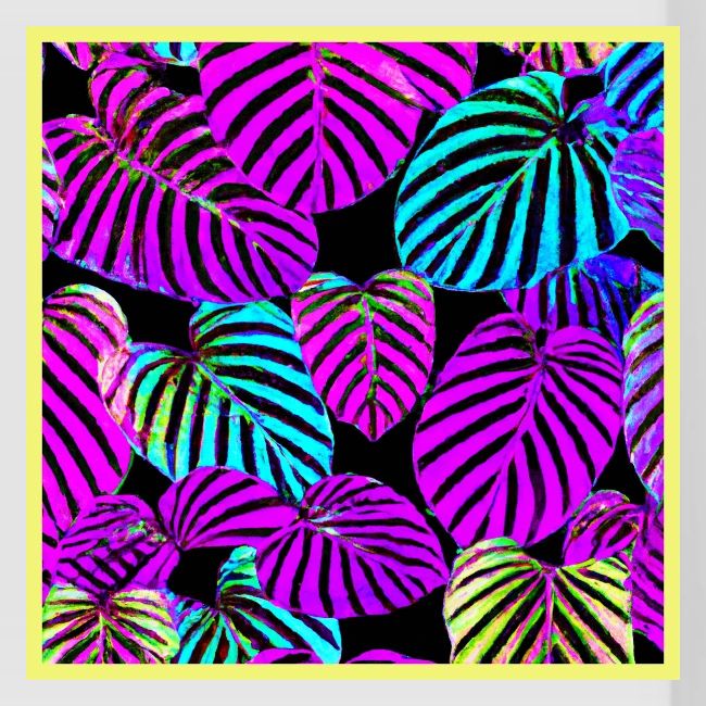 NeonLeaf Harmony Vibrant Pattern