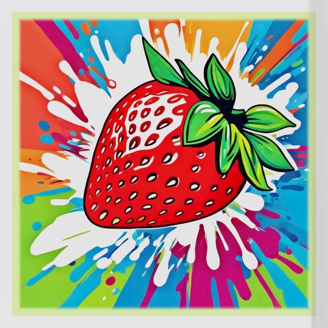 Vibrant Strawberry Artwork