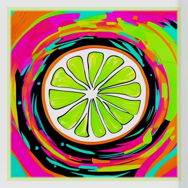 Lime Slice Pop Art