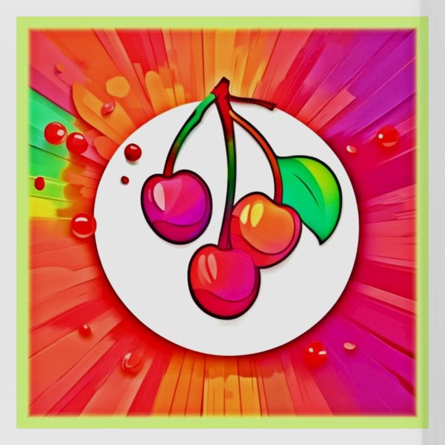 Cherry Pop Art Burst