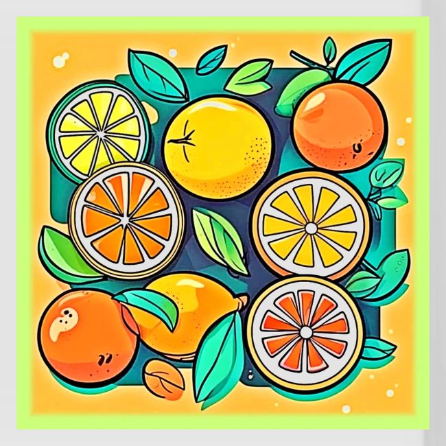 Citrus Fruit Art Design