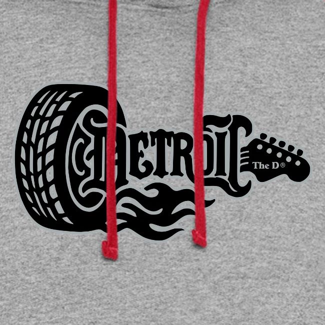 The D® - Detroit Wheel Guitar with Flames Blk Slvr