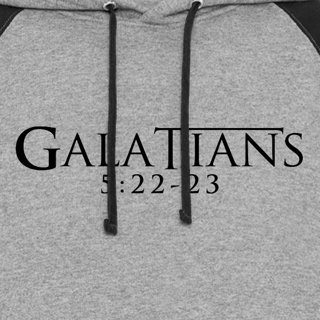 Bible Quotes Galatians 5 22 23 Black Unisex Colorblock Hoodie