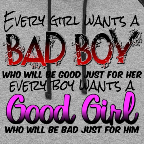 Bad Boy Good Girl - Unisex Colorblock Hoodie