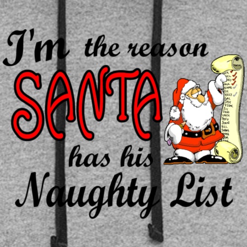 Santa Naughty List - Unisex Colorblock Hoodie