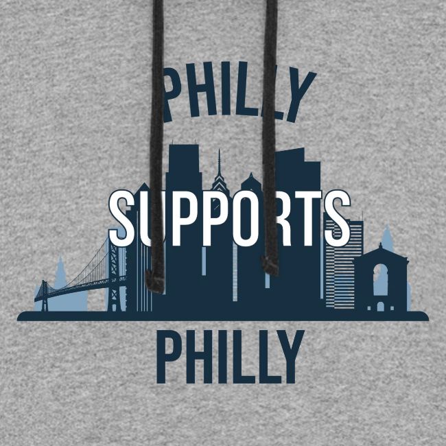 Philly Supports Philly skyline blue transparentbg