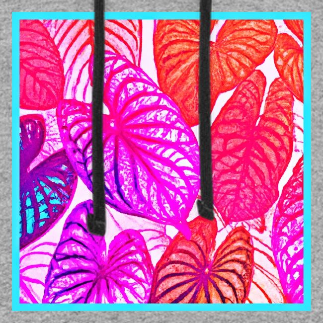 Color Burst Leaves Neon Elegance
