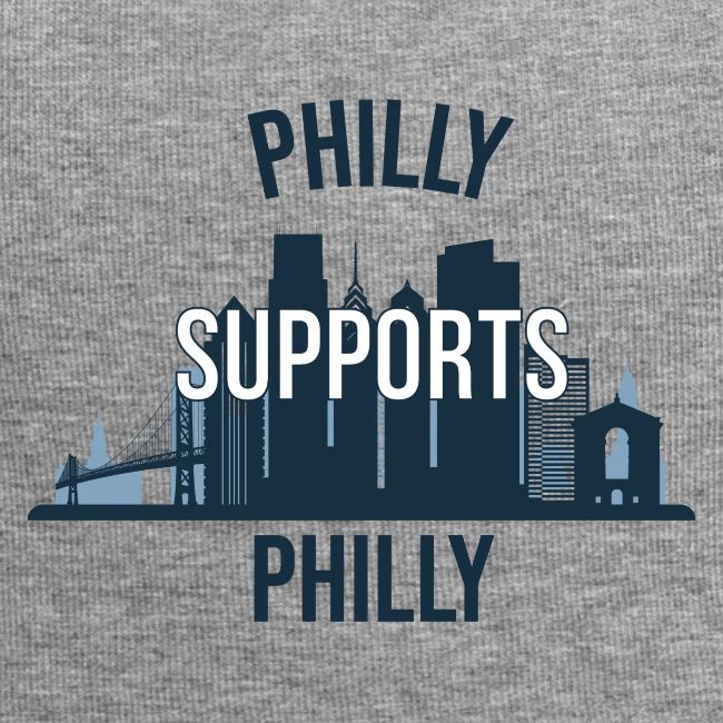 Philly Supports Philly skyline blue transparentbg