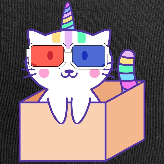 Unicorn cat with 3D glasses doing Vision Therapy!