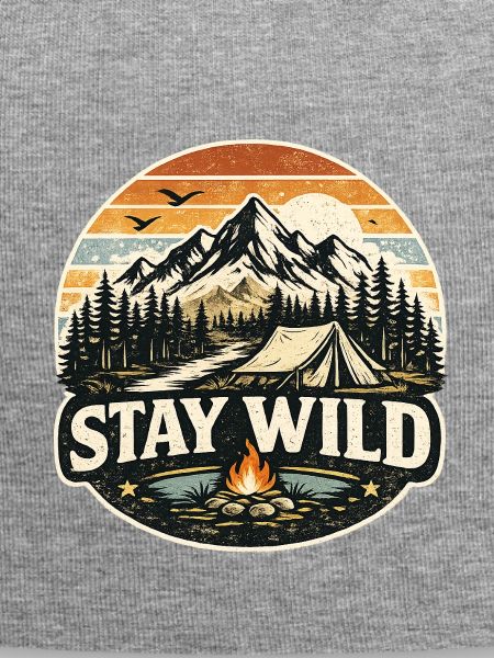 Stay Wild Camp Retro Sunset