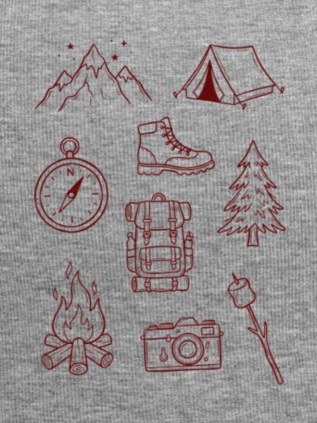Adventure Enthusiast Camping Doodle Collage