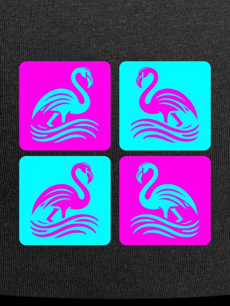 Flamingo Waves Pop Art