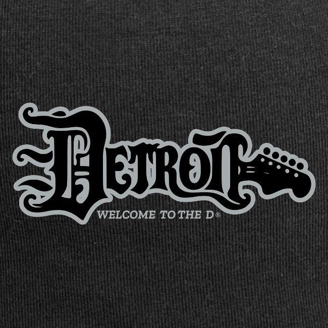 DETROIT GUITAR WTTD BLK SLR REG FONT