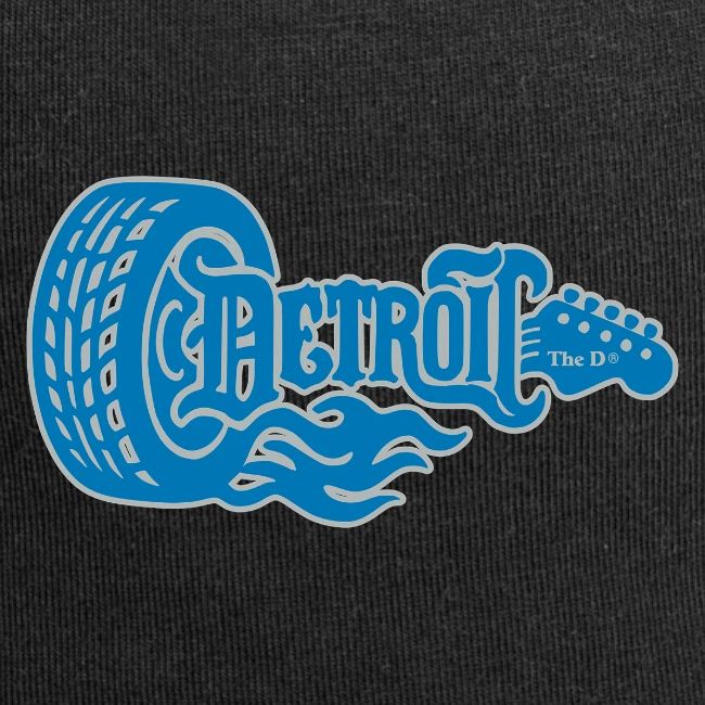 The D® - Detroit Wheel Guitar with Flames Bl Slvr