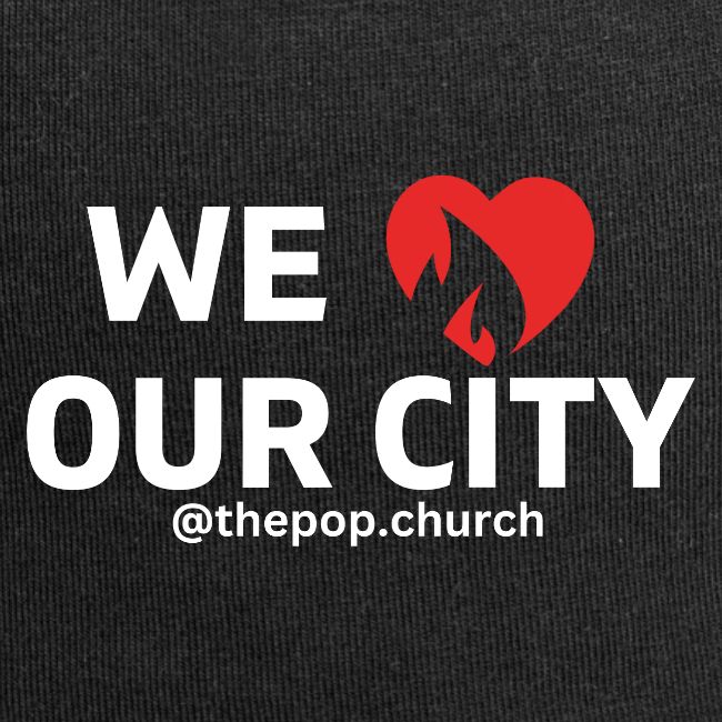 We love our city -white logo
