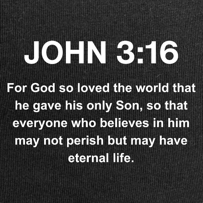John 3:16 Christian Apparel – White