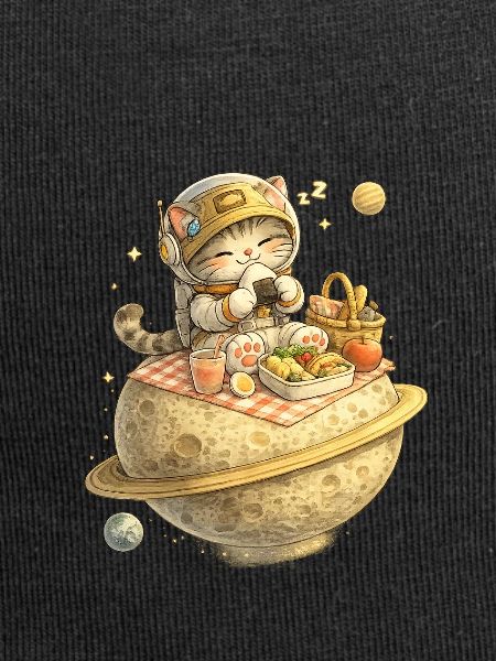 Lunchocat on Moon Cheese