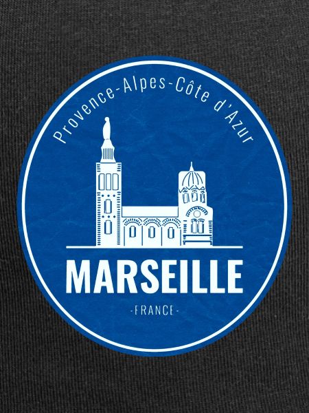 Blue Marseille Landmark Patch