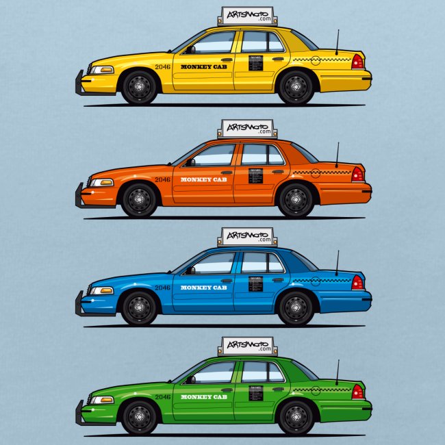 Color Taxi Cabs Crown Vic