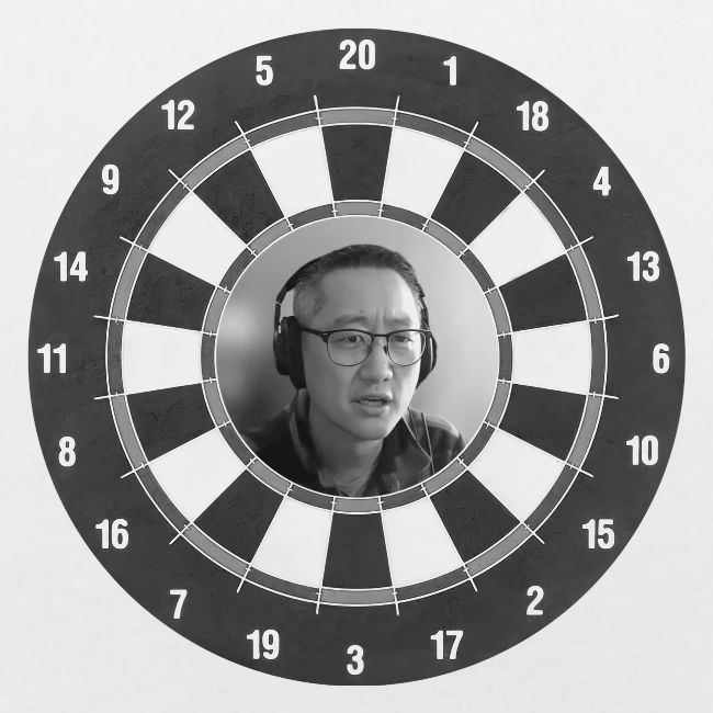 Producer Jay on a Dartboard