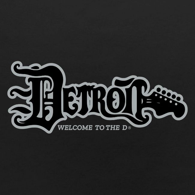 DETROIT GUITAR WTTD BLK SLR REG FONT