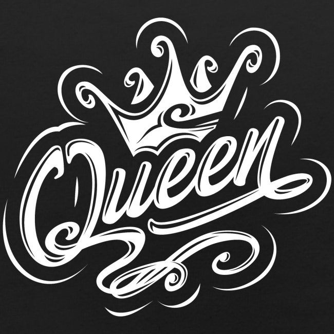 Queen With Crown, Typography Design
