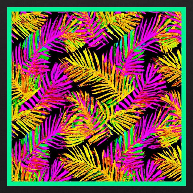 Chic Neon Leaf Lively Design