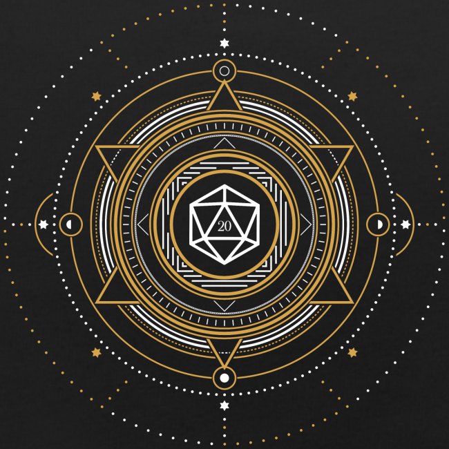 Sacred Symbol Polyhedral D20 Dice